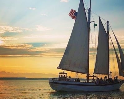 Seattle Evening Colors Sunset Sail