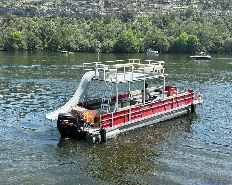 Private Double-Decker Party Boat with Slide on Lake Austin