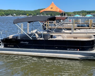 Pontoon Boat Rental on Lake Kalamazoo