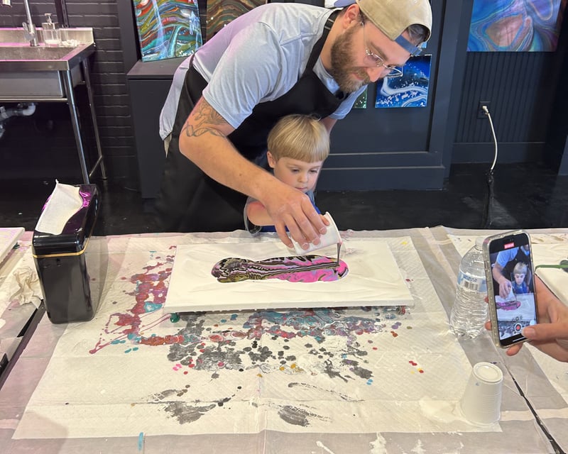Fluid Art Birthday Party for Kids & Adults in Red Oak