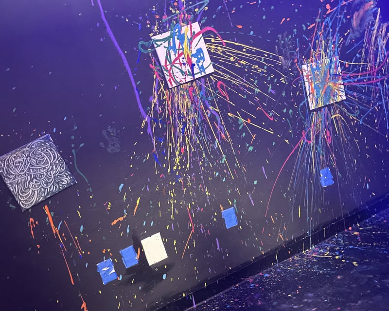 Black Light Splash Paint Experience in Hudson, FL