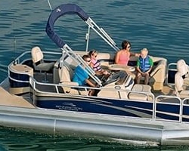 22' Pontoon Boat Rental on Lake Placid