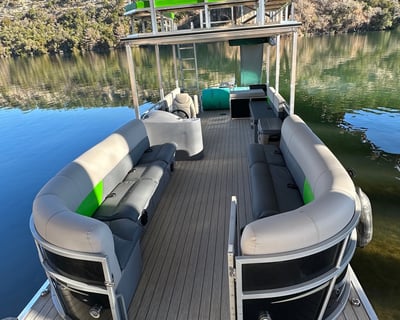 Shark Double Decker Barge With Water Slide on Lake Lewisville