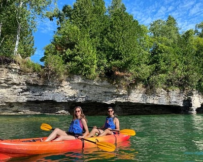 Guided Cave Kayaking at Door County's Cave Point