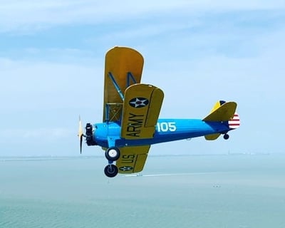 Historic Biplane Flight Over Port Aransas