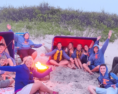 Oak Bluffs Family Beach Party with Setup