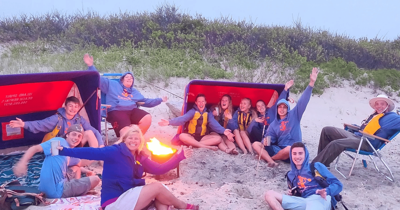 Oak Bluffs Family Beach Party with Setup