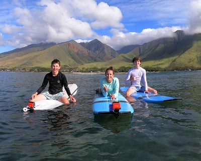 Private Group Surf Lesson at Ukumehame Beach