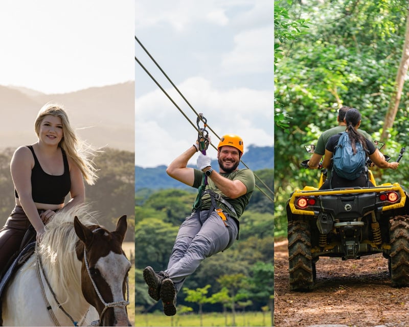 Canopy Zipline, ATV & Horseback Combo in Guanacaste