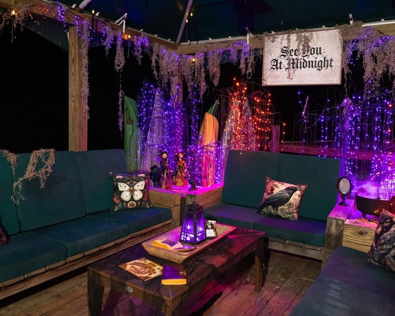 Halloween Witch-Themed Cabana Rental at Wekiva Island