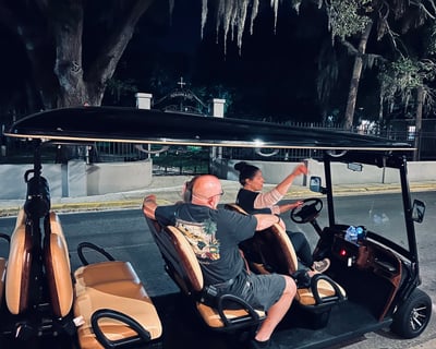 St. Augustine Ghost Tour on Electric Vehicle