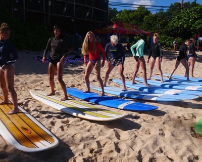 Group Surf Lesson in Haleiwa