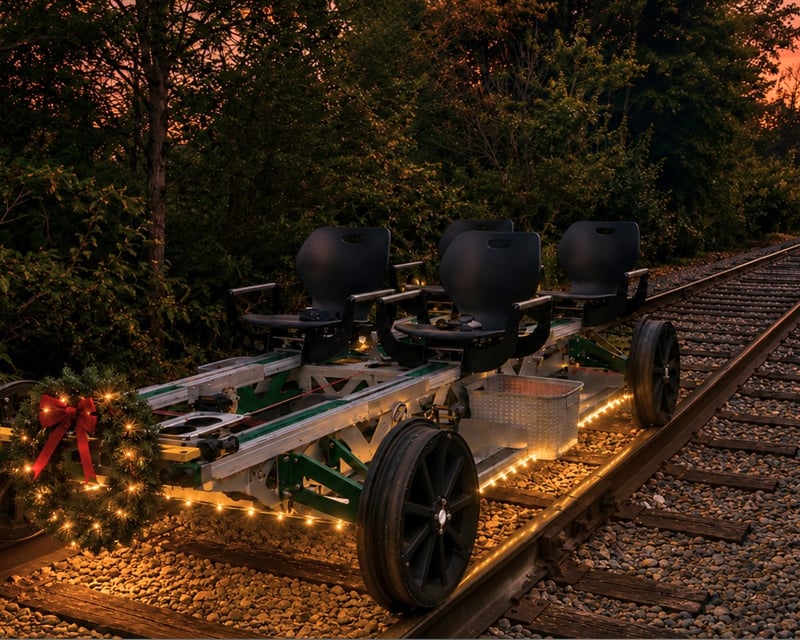 Holiday Lights Railbike Ride in Noblesville