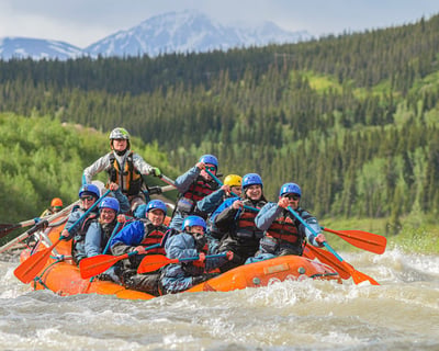 Raft 22 Miles of Rapids Near Denali