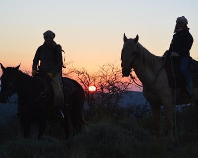 Sunset Horseback Ride in Sundance, UT