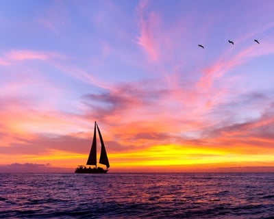 Private Sunset and Dolphin Sail on Daydreams Sailboat