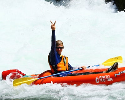 Kayak Class III Rapids on the Trinity River Full-Day