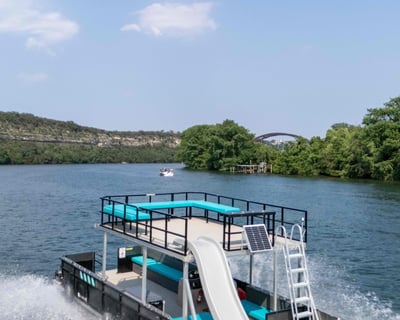 Hulk 2900 Double Decker Party Barge on Lake Lewisville