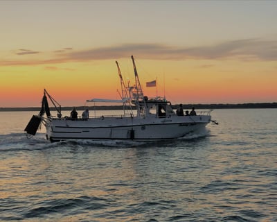 Sunset Shrimp Trawling on Hilton Head Island