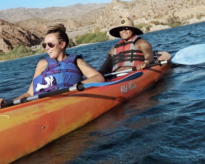 Paddle a Tandem Kayak Rental at Willow Beach