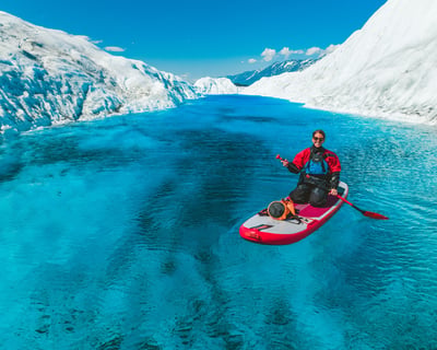Paddleboard & Ice Climb on Knik Glacier From Palmer