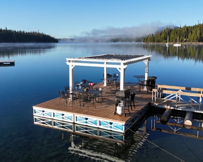 Relax at a Private Day Dock Lounge at Elk Lake