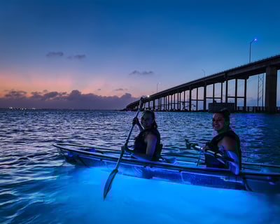 North Padre Island Sunset Clear Kayak Tour