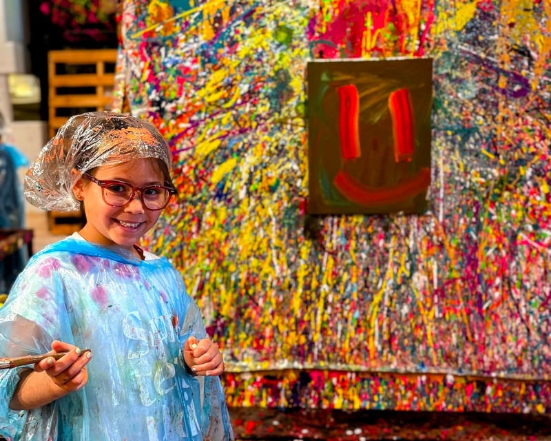 Kids Splatter Painting Class in Santa Monica