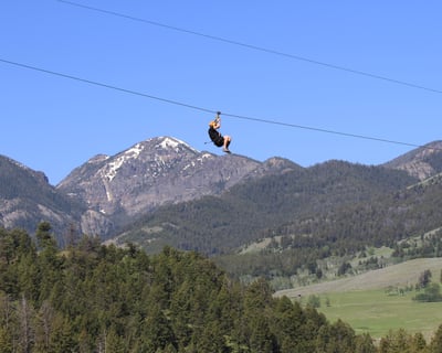 Zipline Near Yellowstone National Park in Gardiner
