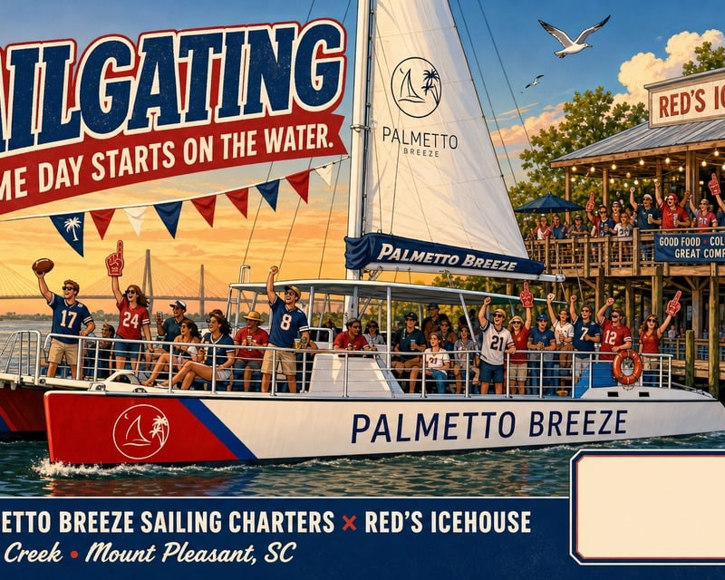 College Football Sailgate Cruise on Charleston Harbor