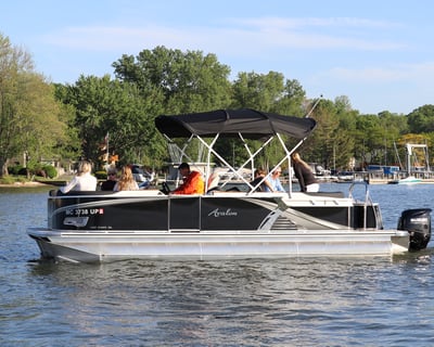 24' Tritoon Rental in Macatawa