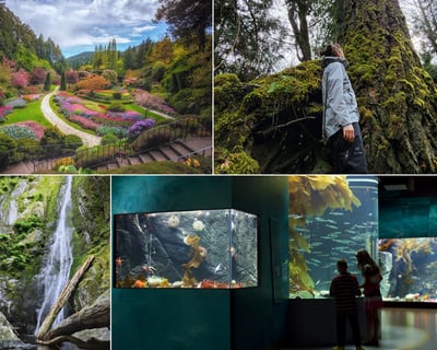 Guided Butchart Gardens, Aquarium & Rainforest Tour