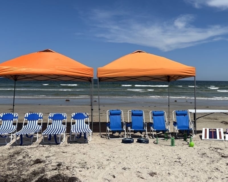 Full-Day Beach Canopy Rental for Groups in Corpus Christi