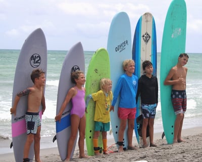 Intermediate Group Surf Class in Hobe Sound