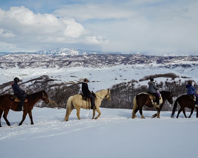 Winter Horseback Ride at Saddleback Ranch