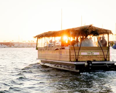 Private Tiki Pontoon Cruise in Newport Harbor