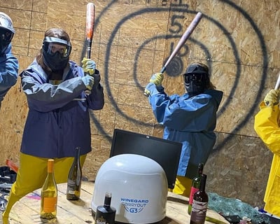 Smash Breakables at a Birmingham Rage Room