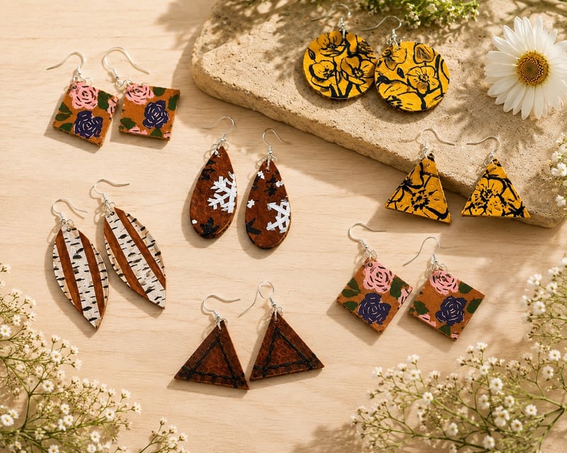 Beginner Leather Earring Making & Painting Class in Grand Lake