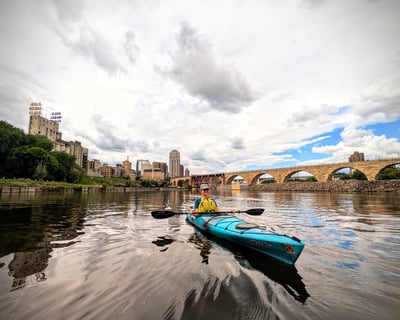 Paddle St. Anthony Falls Lock Guided Kayak Tour