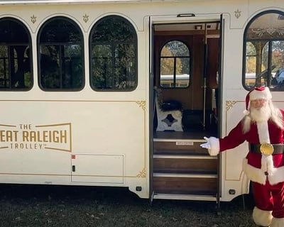 Santa Trolley Ride in Raleigh
