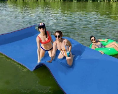 Relax on a 9x6 Floating Mat Add-On