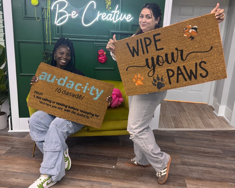 Custom Doormat Painting Class in Gretna