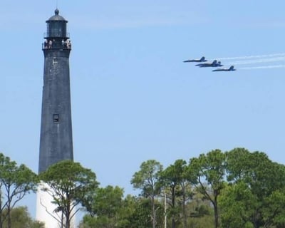 Cruise Pensacola Beach for Blue Angels Practice