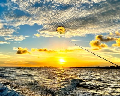 Sunset Parasailing On Miramar Beach