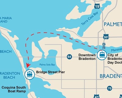 Round-Trip Ferry From Bradenton to Bridge Street Pier