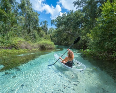 Guided Clear Kayak Tour in Rock Springs