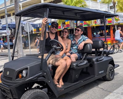 Explore Key West by 6-Passenger Gas Golf Cart
