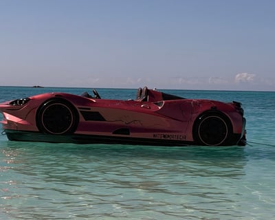 Pink Jet Car Rental in Bimini