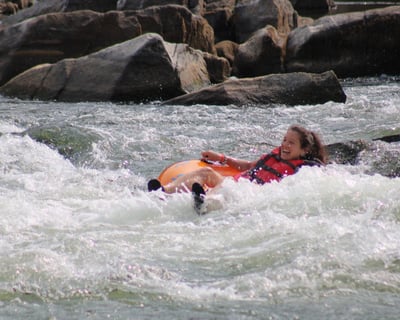 White Water Tubing On the Potomac River In Harpers Ferry