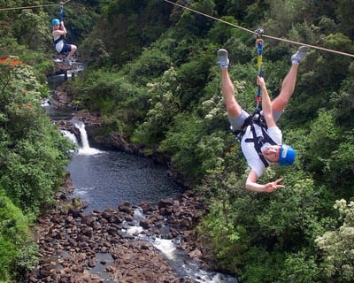 Hakalau Zipline Tour Over Waterfalls & Rainforest
